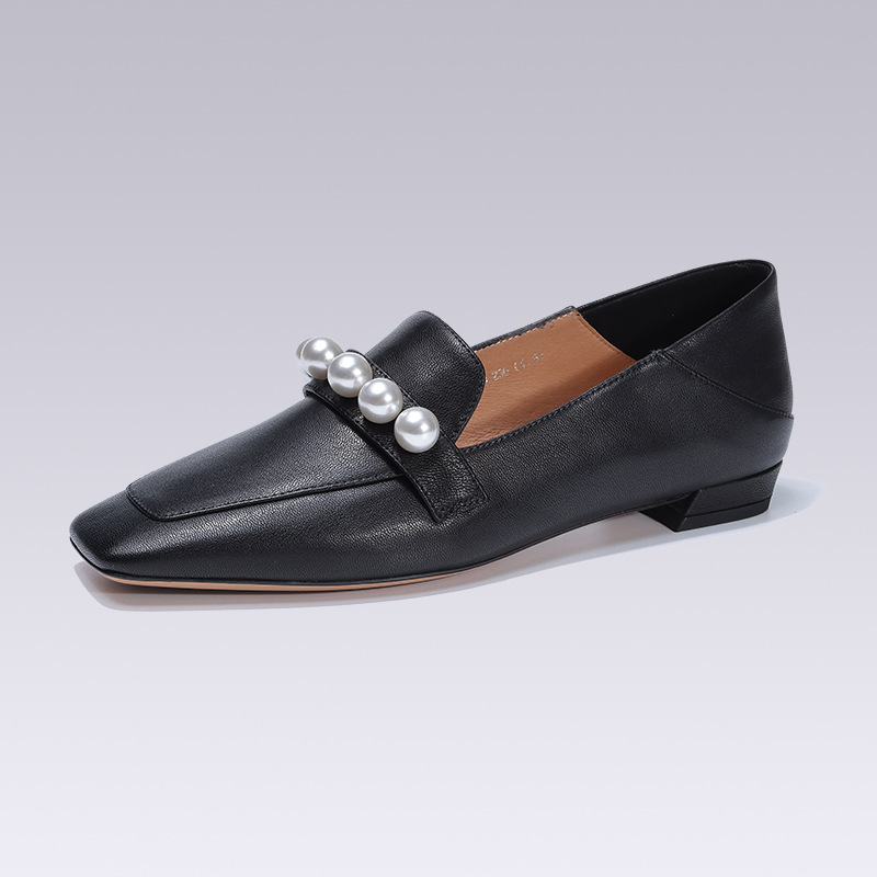 2025年秋季新款简约休闲一脚蹬踩跟乐福鞋女鞋22A20B-02